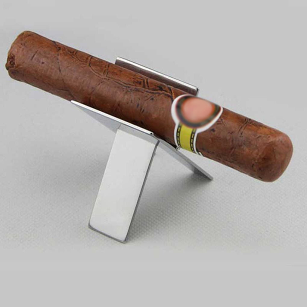 Guangcailun Stainless Steel Cigar Holder Bracket Foldable Stand Rack Cigar Display Shelf Tray