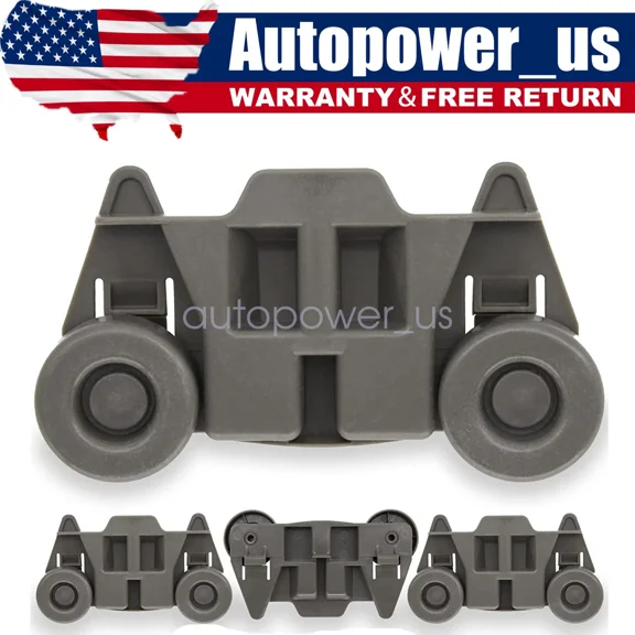 KNACK- Set Of 4 Kitchenaid Dishwasher Lower Dishrack Wheel Roller Wpw10195417