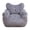 Gray, variant on Newest Heart-Shaped Back Bean Bag Chair, Pink Faux Fur with High-Density Foam, Comfy Sofa for Adults