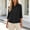 Black women cotton linen blouse a1, variant on MORESEC Women Cotton Linen Button Down Blouse 3/4 Sleeve Casual Loose Fit Tops Collared Shirts for Vacation Summer Fashion Clothes, Gray L