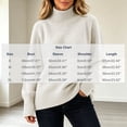 thumbnail image 3 of Yyeselk Women's Turtleneck Sweater Chunky Long Sleeve Knitted Ribbed Hem Trendy Sweaters Fall Winter Loose Fit Basic Warm Jumper Tops White XL, 3 of 6