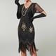 thumbnail image 2 of Vestido de Manga Corta para las Mujeres Sexy Cuello en V Lentejuelas Y Detalle Bornilla Color Sólido, Poliéster Elegante para Fiesta Y Vestir de Noche, 2 of 7