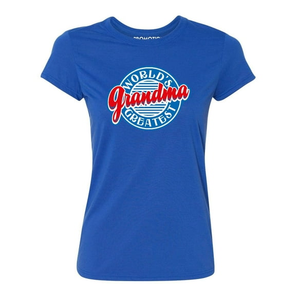 P&B World's Greatest Grandma Funny Women's T-shirt, Royal, XL
