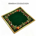 thumbnail image 3 of Christmas Mahjong Mat, 23.62 Inch Christmas Theme Square Table Cover, Non-slip Noise Reduction Base, for Poker Domino Board Game Mahjong Party Night Use(C), 3 of 7