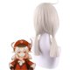 thumbnail image 4 of Gold Braids Double Ponytail Bangs Wig for Cosplay Klee Anime Wigs Halloween Party Wigs Platinum -, 4 of 4