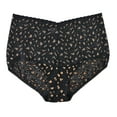 thumbnail image 3 of Hanky Panky Cross Dyed Leopard Retro V-kini (7J2121),Large,Black/Praline, 3 of 5