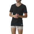 thumbnail image 2 of adidas Camisetas Hombre, Lote de 2 - Camiseta cuello pico Active Flex Cotton, cuello pico, color liso Negro S (Small), 2 of 5
