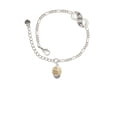 thumbnail image 2 of Delight Jewelry Goldtone Raised Flowers with Clear Crystals on Barrel Spinner Silver-tone Paw Infinity Link Chain Bracelet, 6"+2" Extender, 2 of 3