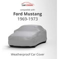 thumbnail image 2 of Weatherproof Car Cover Compatible with Ford Mustang 1969-1973 - 5L Outdoor & Indoor - Protect from Rain, Snow, Hail, UV Rays, Sun - Fleece Lining - Anti-Theft Cable Lock, Bag & Wind Straps, 2 of 8