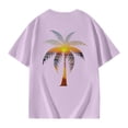 thumbnail image 7 of Back To School Clothes Girls Short Sleeve First Day Of School Shirt Letters Print Casual Loose Fit Summer T Shirt Top for Kids Girls,Purple,4-5 Years, 7 of 7