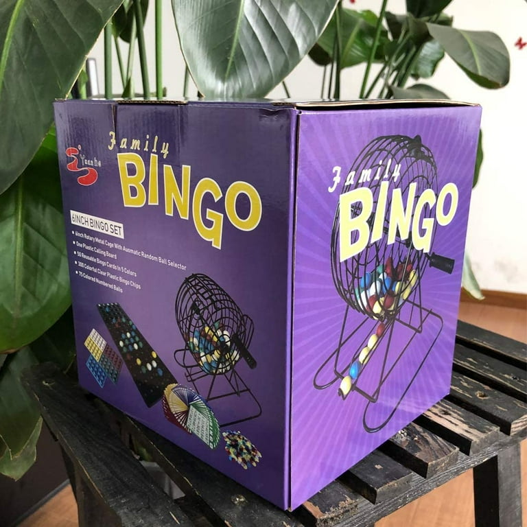 Deluxe Bingo Game Set with 6 Inch Bingo Cage, Bingo Master Board