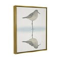 thumbnail image 4 of Stupell Industries Soothing Sandpiper Bird Standing Ocean Shoreline Reflection Graphic Art Metallic Gold Floating Framed Canvas Print Wall Art, Design by Ziwei Li, 4 of 5