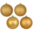 thumbnail image 1 of Vickerman N591033A 4 in. Copper &amp; Gold Assorted Ball Ornament  12 per Box, 1 of 5