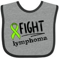 thumbnail image 3 of Inktastic Fight Lymphoma Lime Ribbon Boys or Girls Baby Bib, 3 of 4