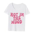 thumbnail image 3 of Camiseta para mujer de verano suave cuello redondo para uso diario regalo del día de San Valentín SG, 3 of 7