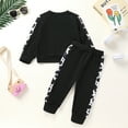 thumbnail image 3 of Happy Town Toddler Baby Girl Sweatsuit Fall Winter Long Sleeve Sweatshirt and Sweatpants Clothing Set for Girl, 3 of 10