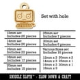 thumbnail image 2 of Doubtful Kawaii Computer Face Emoticon Wood Mini Charms Shapes DIY Craft Jewelry - With Hole - 16mm (22pcs), 2 of 7