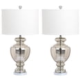 thumbnail image 3 of SAFAVIEH Morocco 27 in. H Solid Glam Glass Table Lamp, Silver/Ivory, Set of 2, 3 of 7