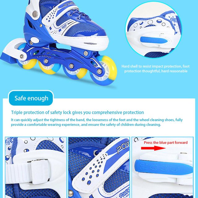 Patins en Ligne Illuminants pour Enfants Patins en Ligne Réglables avec Roues Lumineuses Patins à Roulettes Extérieurs et Intérieurs pour Enfants Garçons Filles