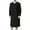 Black, variant on Men's Cotton House Coat Long Sleeve Robe Soft Sleeping Loose Trendy Knee Length Baggy Pocket Nightshirt Navy X-Large
