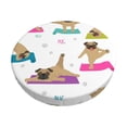 thumbnail image 2 of Lsque Yoga Dogs Poses Round Bar chair cushion covers Velvet Fabric Premium Comfort Protects from Scratches and Stains for 14-17 Inch Chair- 14 inch, 2 of 7
