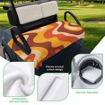 thumbnail image 5 of Golf Cart Seat Covers for 2 Seater,Orange Brown Microfiber Cart Seat Towel Blanket,Modern Farmhouse Abstract Patterned Art Absorbent Breathable Non Slip Bench Seats Protector for Golf Course 51"x31", 5 of 9