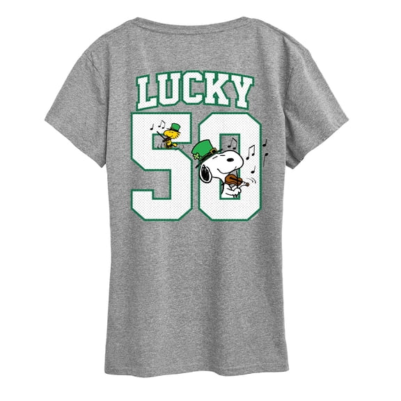 Peanuts - Lucky Jersey - Women's Short Sleeve Graphic T-Shirt
