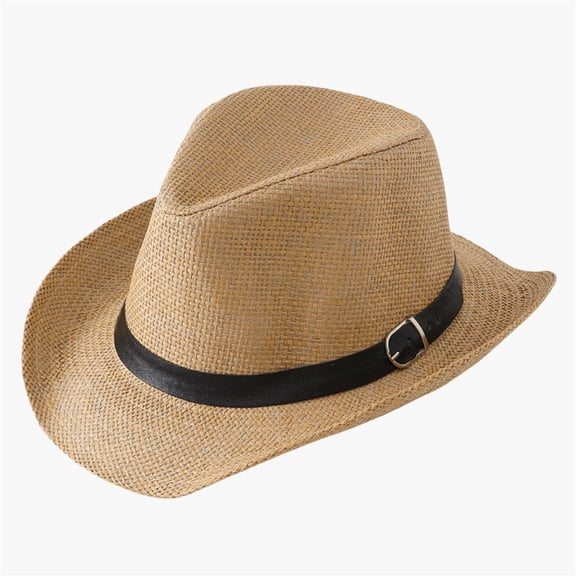 CHENge Elegant British Style Panama Straw Hat for Women and Men Wide Brim Summer Sun Casual Outdoor Travel Beach Cowboy Hat