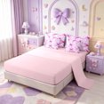 thumbnail image 3 of Manfei Coquette Bowknot 7-Piece Twin Bedding,Pink Loves Pattern Bedding Comforter Set,Pink Reversible, 3 of 7