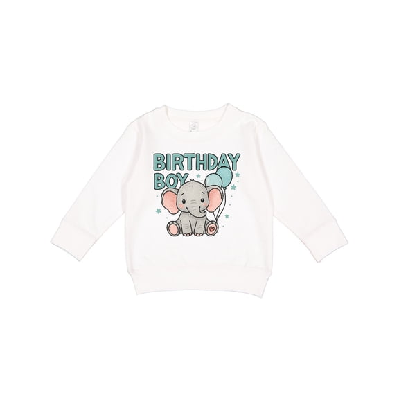 Inktastic Birthday Boy Elephant Balloons Toddler Sweatshirt