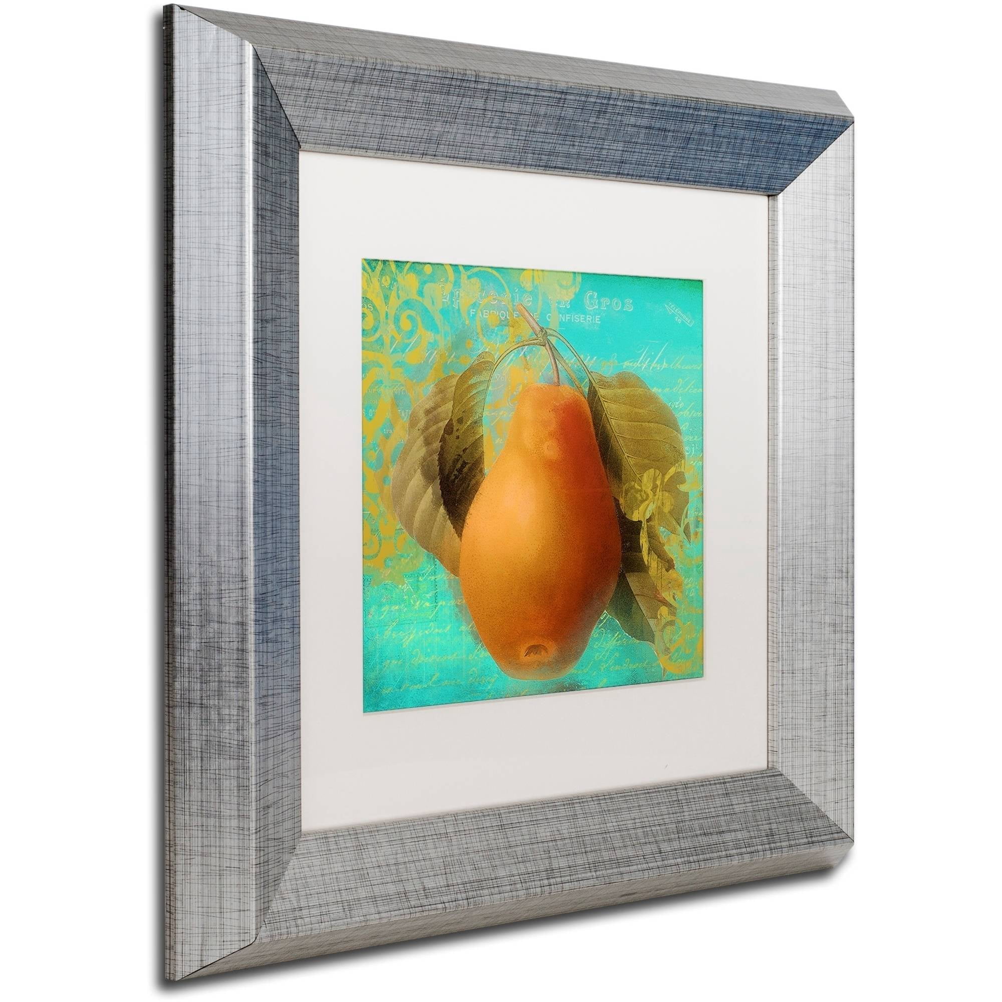 "Glowing Fruits IV" Canvas Art by Color Bakery White Matte, Silver Frame
