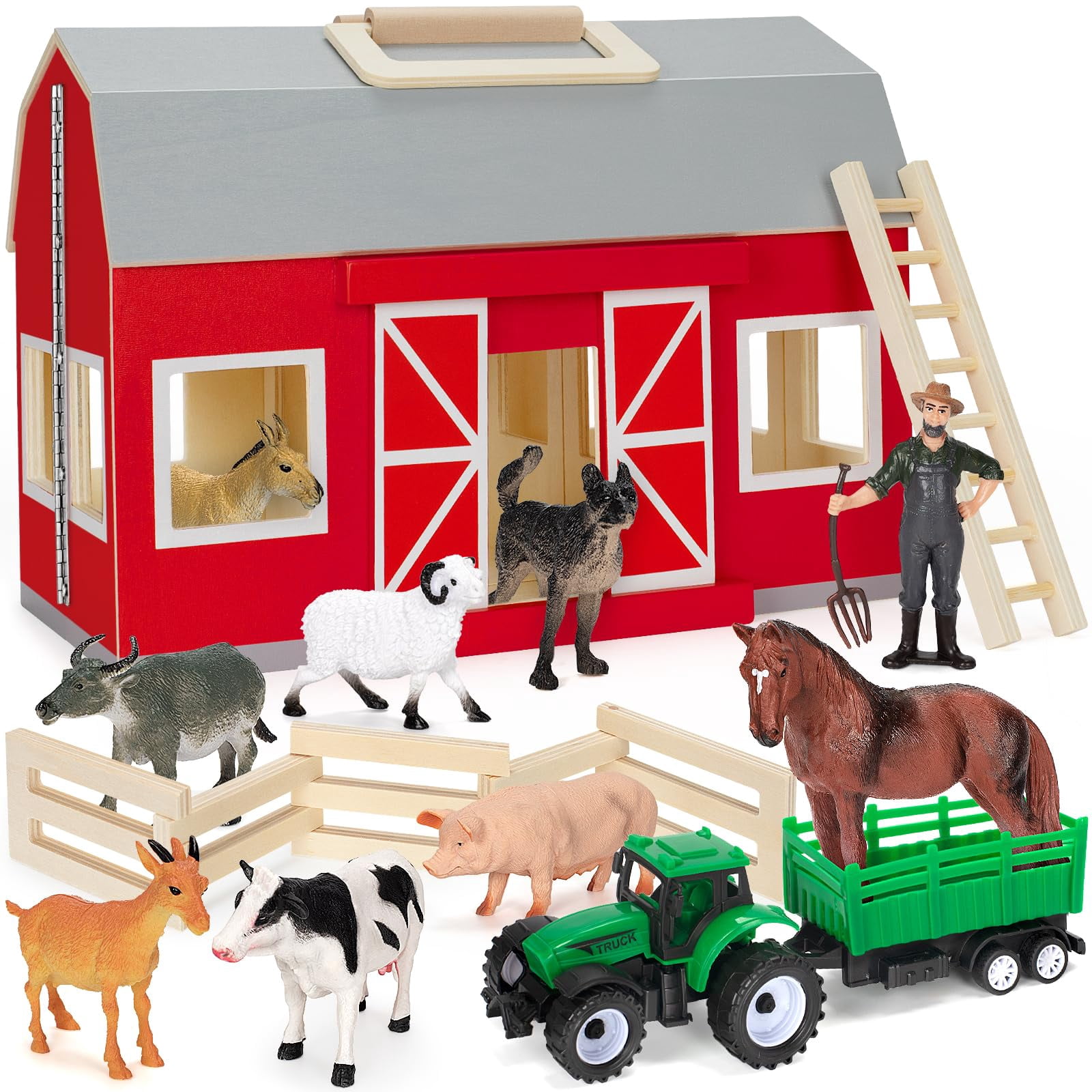 YEEBAY Farm Animals Toys for 3+ Year Old Kids Toddlers Girls Boys ...