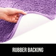 thumbnail image 2 of Gorgeous Home Linen Bathroom 6 Modern Solid Print 3-Count Purple Polyester Bath Rugs, 18 x 28, Non-Slip Backing, 2 of 3