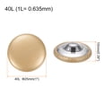 thumbnail image 2 of Uxcell 15 Pcs 40L Leather Covered Button 25mm Metal Shank Round Sewing Buttons for Suits Dress Blouses Gold Tone, 2 of 7