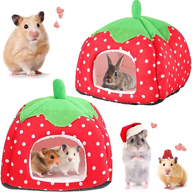 Cálido pequeño conejillo de indias escondite casa de conejillos de indias pequeños animales domésticos cama cerdo holandés nido de hámster erizo invierno cálido ardilla erizo chinchilla casa jaula ni