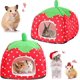 thumbnail image 1 of Cálido pequeño conejillo de indias escondite casa de conejillos de indias pequeños animales domésticos cama cerdo holandés nido de hámster erizo invierno cálido ardilla erizo chinchilla casa jaula ni, 1 of 4