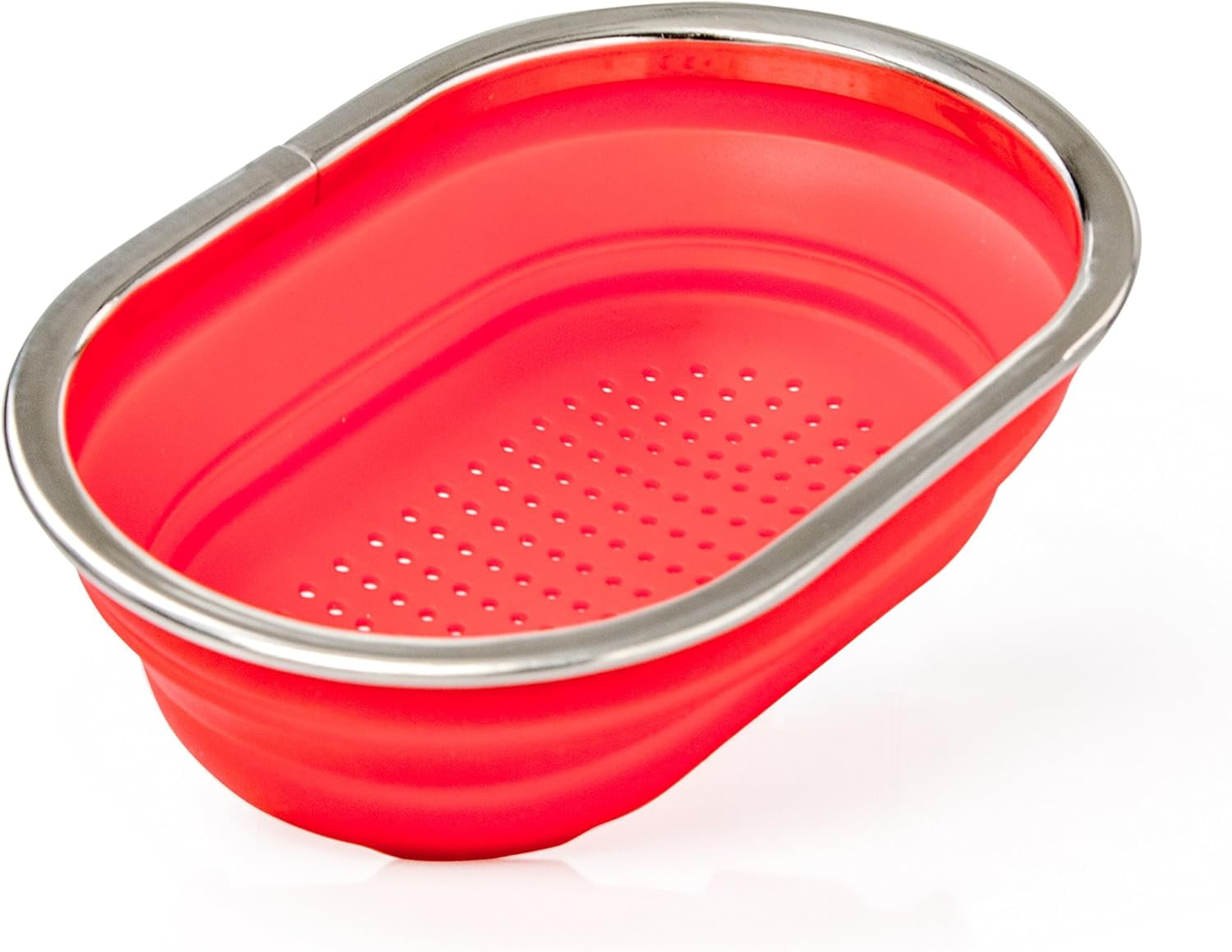 Over the Sink Cutting Board Non-Slip & Collapsible Colander-Silicone Pasta Strainer, Chop Fruit & Vegetables- Entertaining & Cooking
