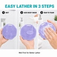 thumbnail image 3 of AIMAIAIMAI Silicone Body Scrubber, 2 Pack Shower Bath Brushes, Gray & Purple, 3 of 8