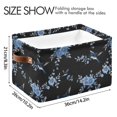 thumbnail image 3 of Swallows Birds and Flowers Storage Bins with Handle Fabric Organizer Basket Foldable Box 2 Pack 14.2x10.2x8.3, 3 of 8