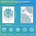thumbnail image 2 of 12 Pieces Large Mandala Stencil Reusable Mandala Painting Templates 8.3 x 11.7 Inch Floral Design Stencil Mandala Drawin, 2 of 5