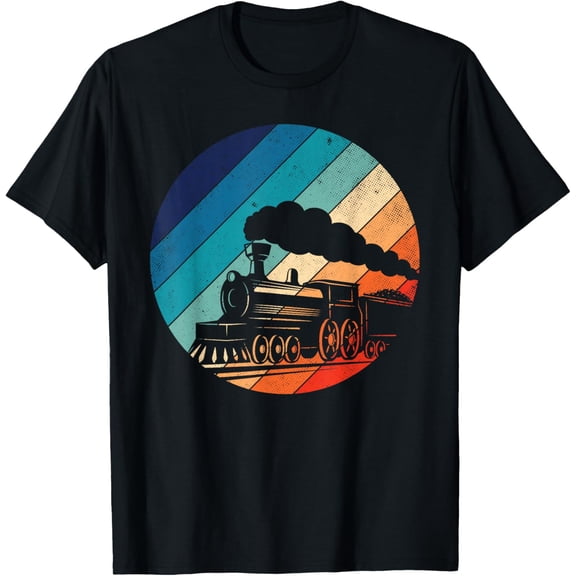 t-shirt Train Railroad Vintage Retro Locomotive Old Model T-Shirt mens t shirt,black,women,funny,misfits,men,journey