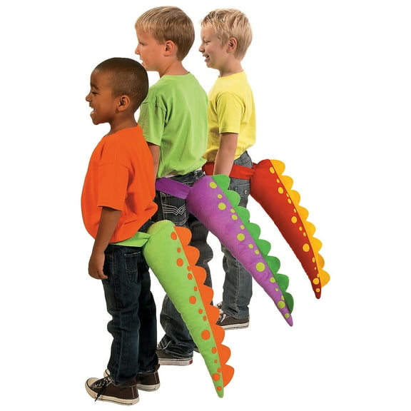 Fun Express 22" Birthday Costume Tails Multi-color Plush Dinosaur, for Child (6 Set)