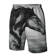 thumbnail image 5 of Kdxio Running Horse Pattern Mens Casual Shorts - Drawstring Summer Beach Sports Shorts for Men, 5 of 9