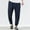 Navy, variant on YLSDY Fashion Men's Casual Cargo Jogger Pants with Elastic Waistband Drawstring Cotton Linen Sports Pants with Pockets Black S