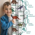 thumbnail image 3 of Blackout Kids Curtains,White Cartoon Dinosaurs Names Pattern Childrens Insulated Curtains Set Of 2,Bedroom Essentials,Toddler Room Decor 42"x54", 3 of 5