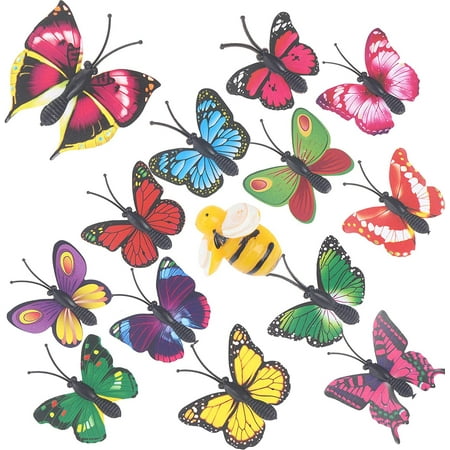 50 Pieces Bees and Butterfly Thumb Tacks Decorative Thumb Tacks ...