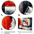 thumbnail image 3 of Designart Monochrome Orange Cottage In Winter II Canvas Wall Art, 3 of 5