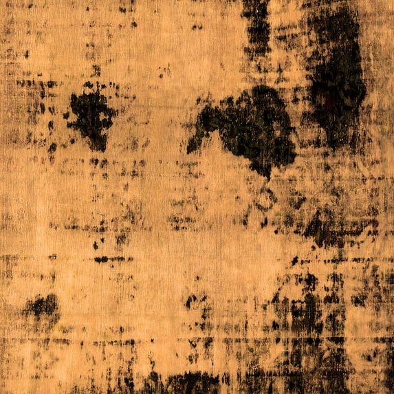 Ahgly Company Indoor Square Abstract Orange Modern Area Rugs, 4' Square