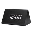 thumbnail image 1 of HomeNest Time Alarm Clock Modern Wooden Digital Alarm Clock Desktop Display Voice Control Clock, 1 of 1