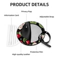 thumbnail image 4 of Cherry 2pcs PU Leather Round Bag Tags Suitcase Handbag Tags with Privacy Cover and Name ID Tag for Travel Luggage, Handbags, Backpacks, School Bags, 4 of 6